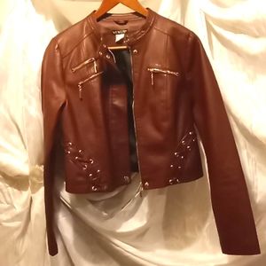 Maroon Leather jacket